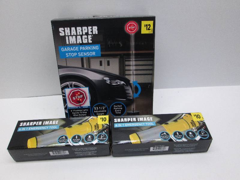 Sharper Image Garage parking sign and Emergancy tool LOT