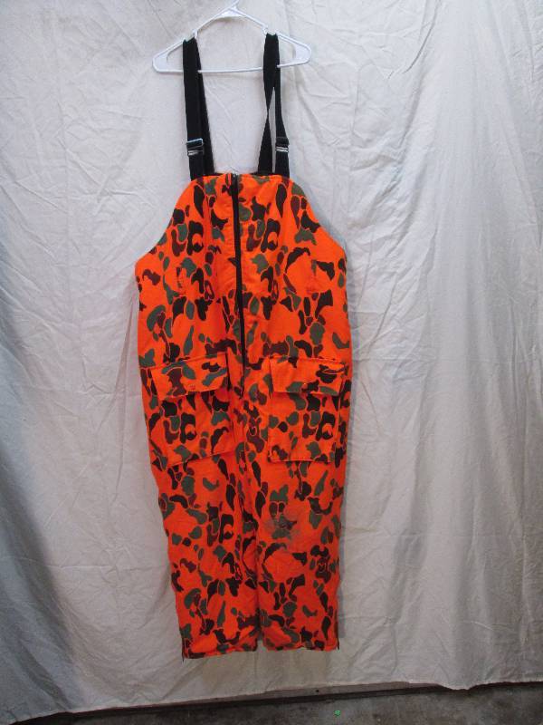 Field and Forrest orange camo bibs