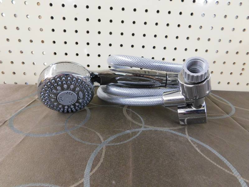 lot 156 image: Chrome Finish Showerhead, MSRP $46.99