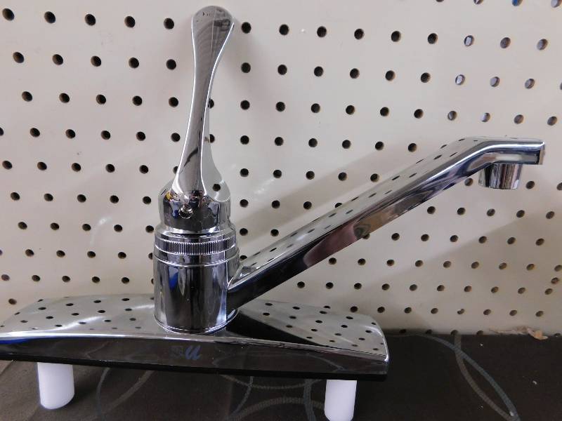lot 170 image: Chrome 1 Head Faucet Kit, MSRP $34.99