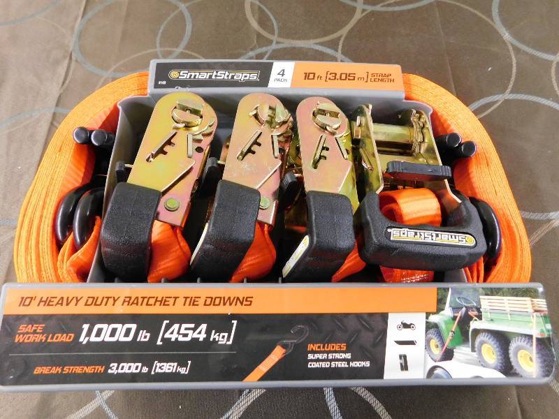 lot 172 image: 10 3000 Lbs. Padded Heavy Duty Ratchet, MSRP $39.99
