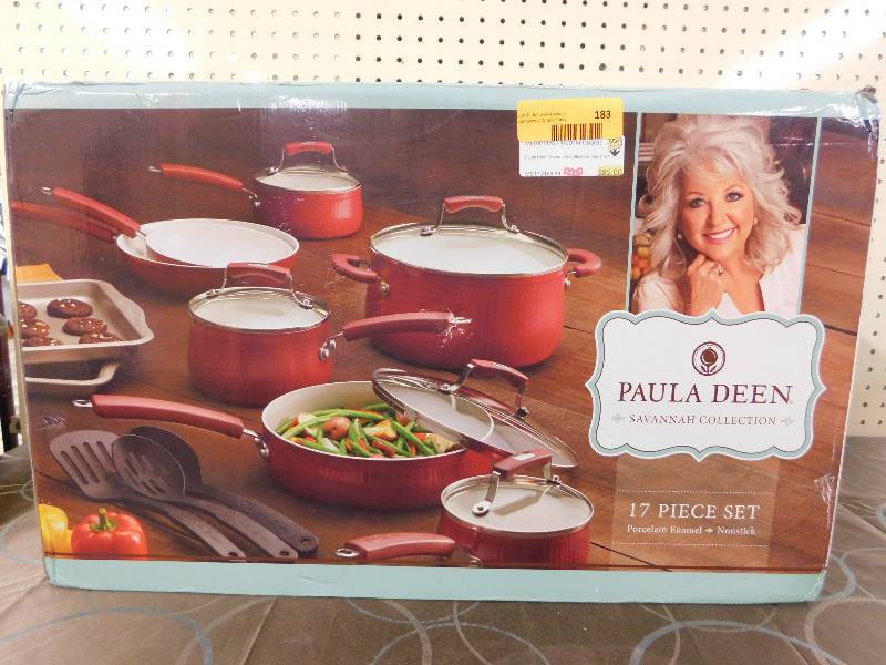 lot 183 image: Paula Deen Savannah 17 Pc. Collection- Red, MSRP $169.99