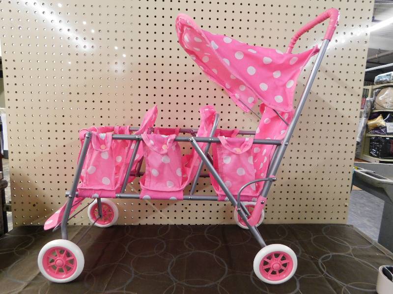 lot 184 image: Badger Basket Doll Stroller- Pink, MSRP $59.99