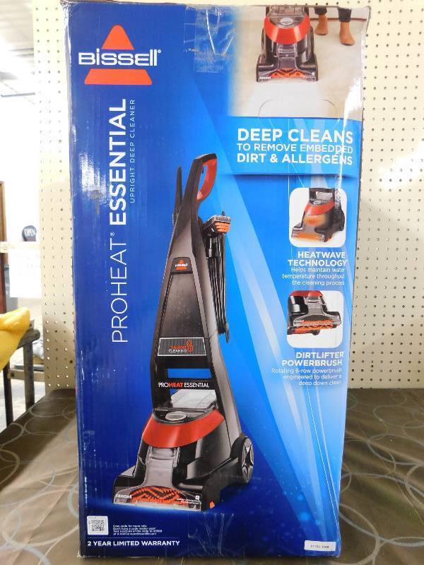 lot 189 image: Bissell Pro Heat Essential Upright Deep Cleaner, MSRP $209.99