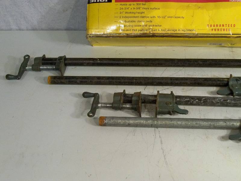 lot 93 image: Work Bench & Bar Clamps