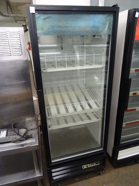 lot 2 image: True Retail Glass Door Fridge On Wheels