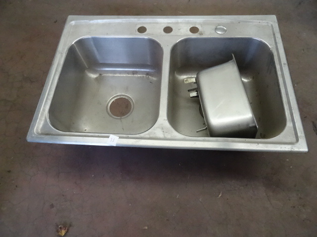lot 35 image: Stainless Double Insert Sink