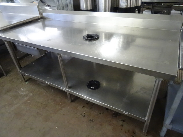 lot 66 image: Stainless Table With Back Splash