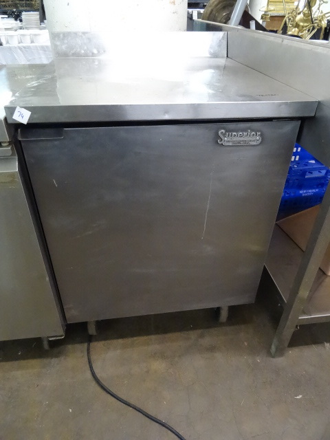 lot 74 image: True Model TWT-27 Under Counter Single Door Fridge
