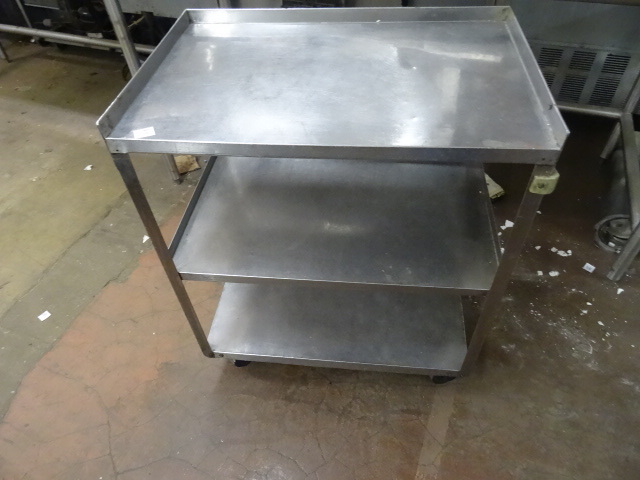 lot 89 image: 3 Tier Stainless Cart