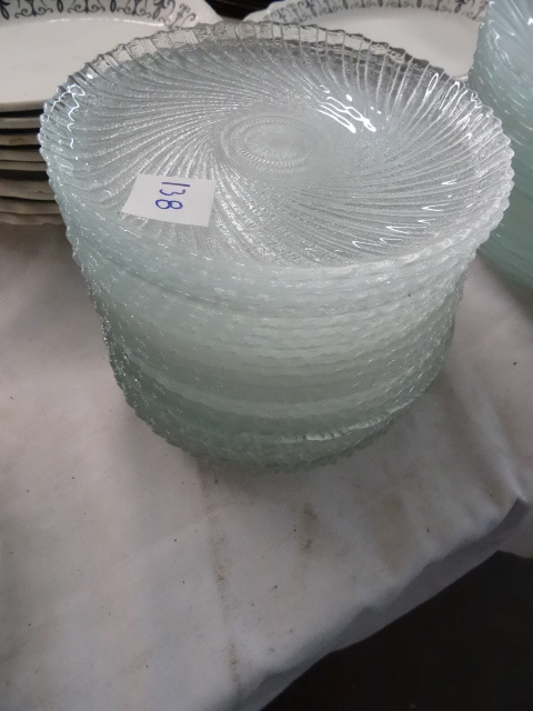lot 138 image: 24 Glass Salad Plates