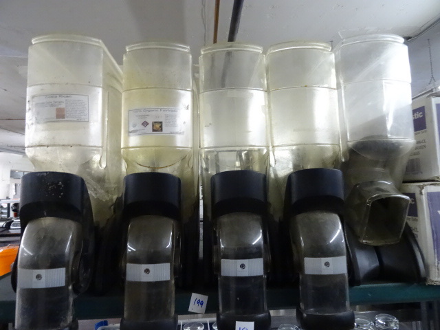 lot 152 image: Dry Good Dispensers Qty 5, No Tops