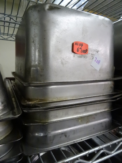 lot 208 image: Half Pans 6 Deep