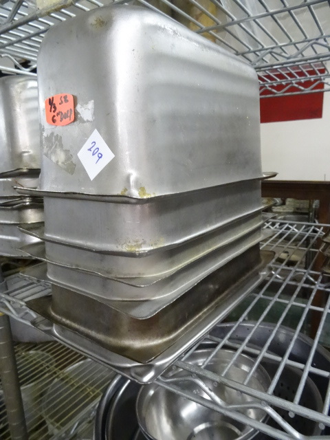 lot 209 image: 13 Size Pans 6 Deep
