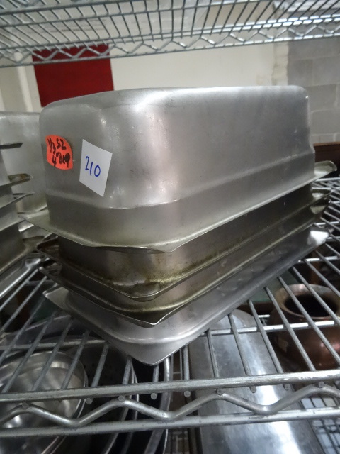 lot 210 image: 13 Size Pans 4 Deep