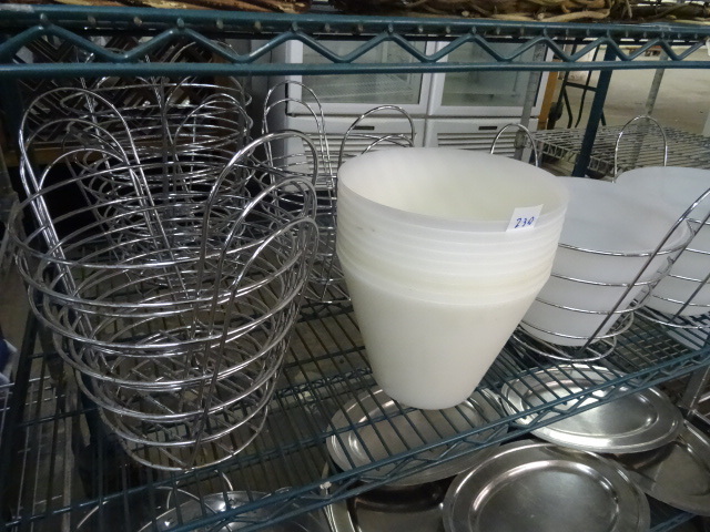 lot 230 image: Metal Baskets With Plastic Inserts