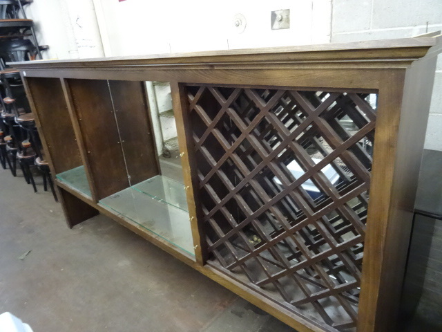 lot 241 image: Back bar or wall mount cabinet for wine and liquor