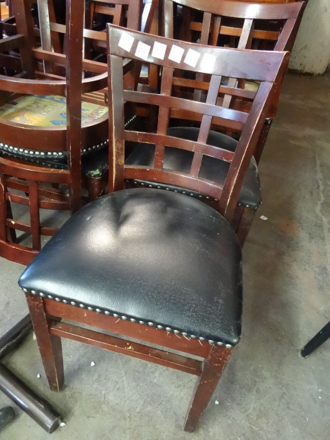 lot 249 image: 10 wood framed restaurant chairs