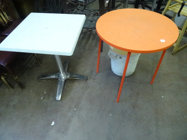 lot 261 image: 2 metal framed tables