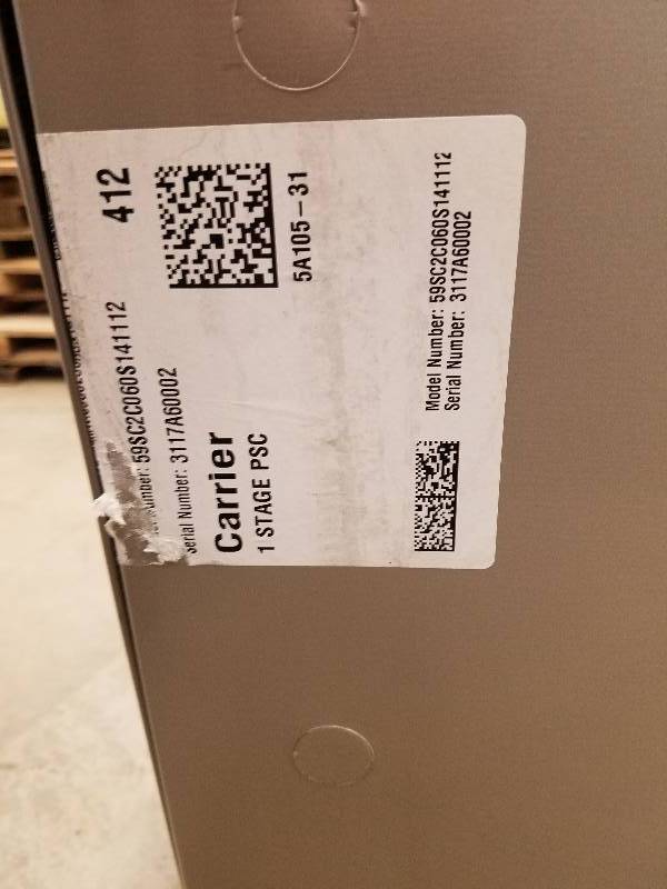 New scratch and dent Carrier furnace