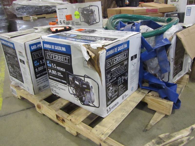 lot 14 image: Everbilt 5.5 HP Gas-Powered Utility Pump. Quantity of 4