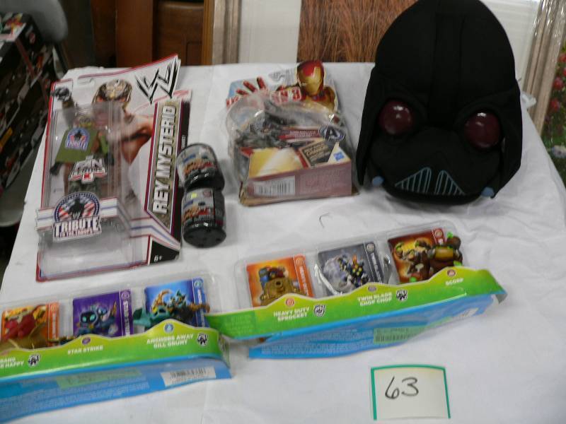 Lot of toys for young boys, skyland...