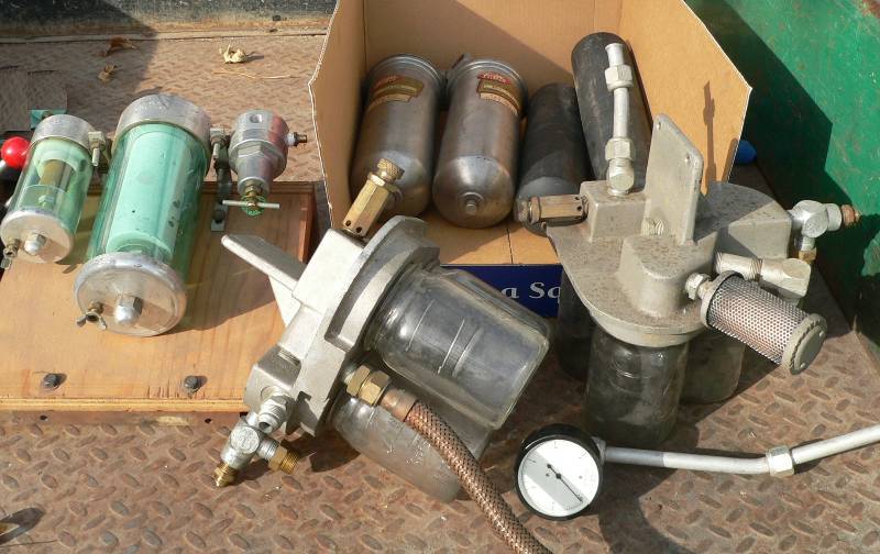 lot of air filters, canisters, air ...