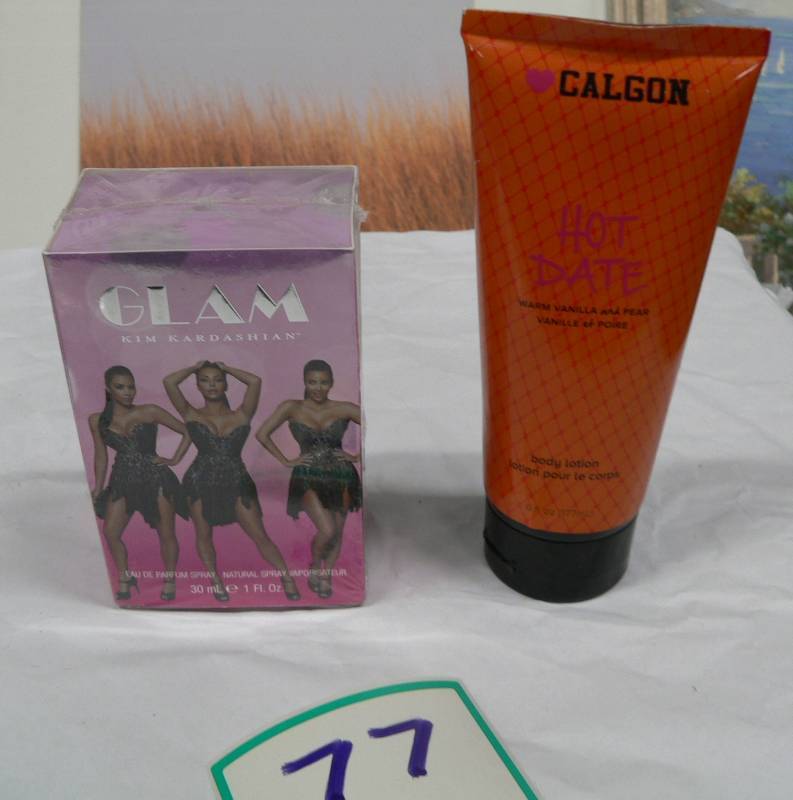 Kim Kardashian perfume, Calgon body...