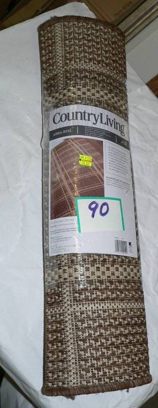 New area rug 23 x 67  brown and ta...