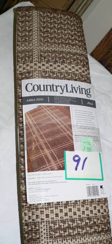 New area rug 23 x 67  brown and ta...