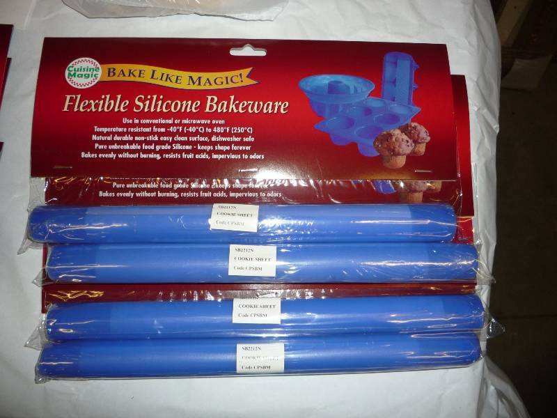 4 silicone cookie sheets...