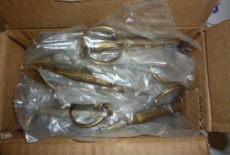 30 bullet keychains...