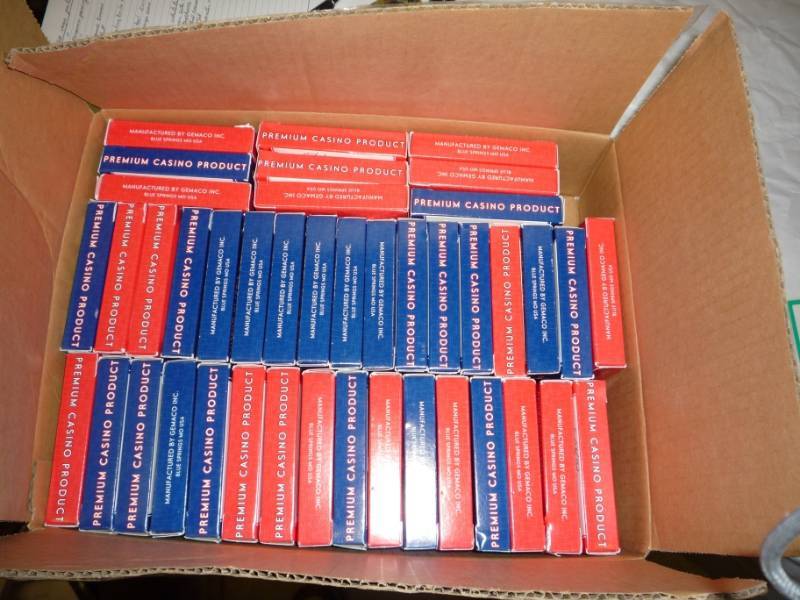 42 decks of casino cards...