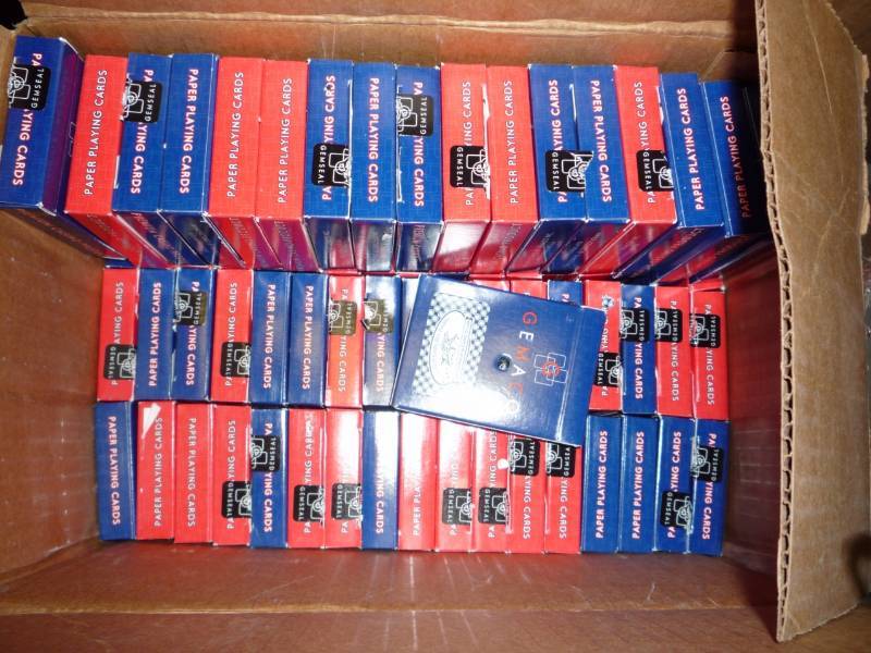 approx 102 decks of casino cards...