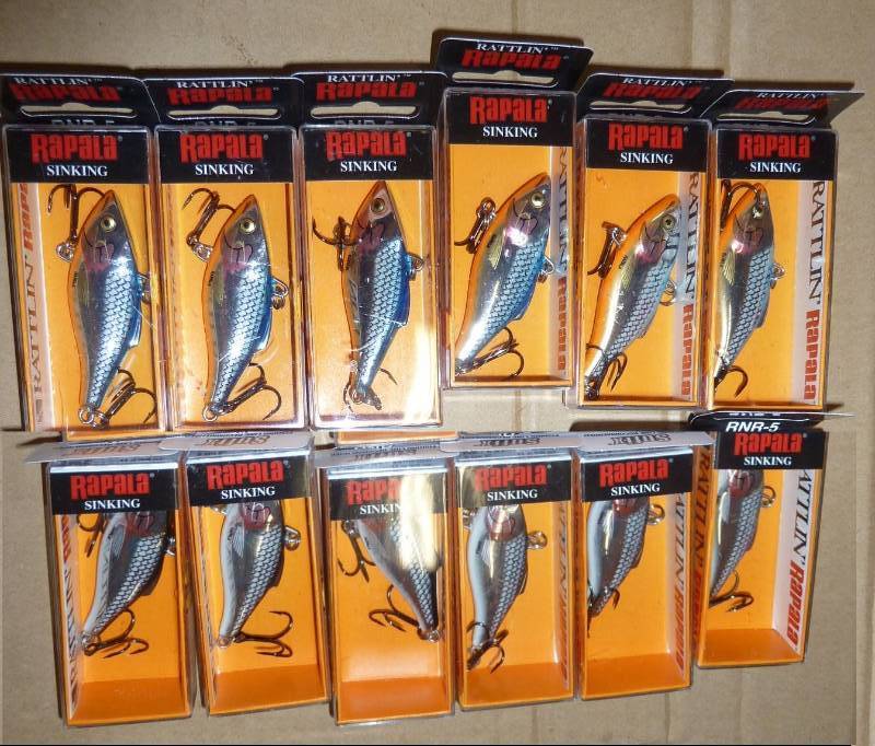6 silver rapala and 6 silver blue...