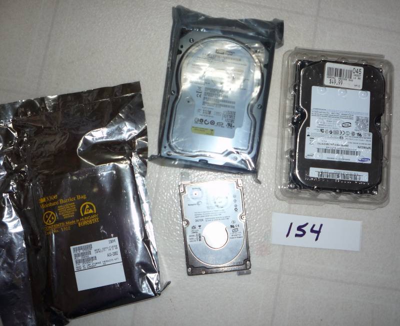 3 New hard drives and 1 used laptop...