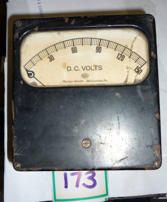 antique Roller Smith DC voltmeter...