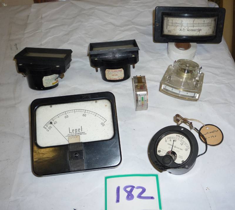 lot of antique meters...