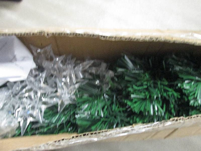 lot 24 image: 4.5 ft Fiber Optic Tree open box , ...