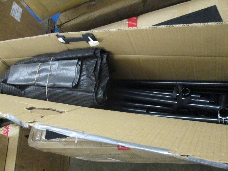 lot 43 image: Black Storage Cabinet open box, Ass...