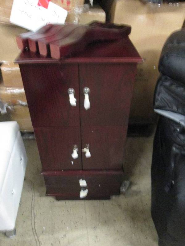 lot 52 image: Camille Jewelry Armoire open box, m...