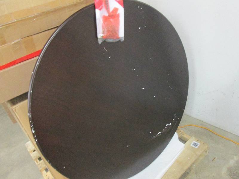 lot 142 image: Manchester Round Dining Table  open...