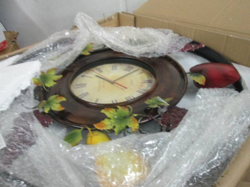lot 145 image: Fruit Clock open box, untested Reta...