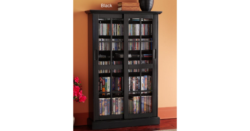 lot 33 image: Merrick Sliding Door Media Cabinet ...