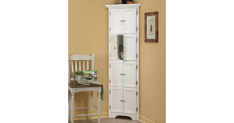lot 89 image: 8-Door Corner Cabinet  open box Ret...