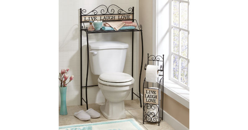 lot 90 image: Live Laugh Love Bath Spacesaver ope...