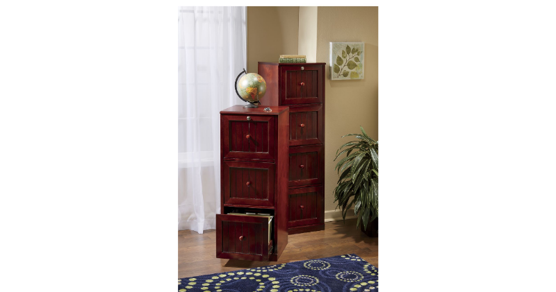 lot 98 image: 4-Drawer Locking File Cabinet open ...