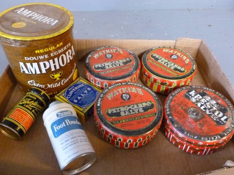 lot 266 image: Vintage Metal Containers