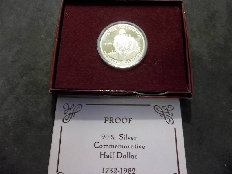 George Washington 250th Anniversary Commemorative Silver Half Dollar Proof