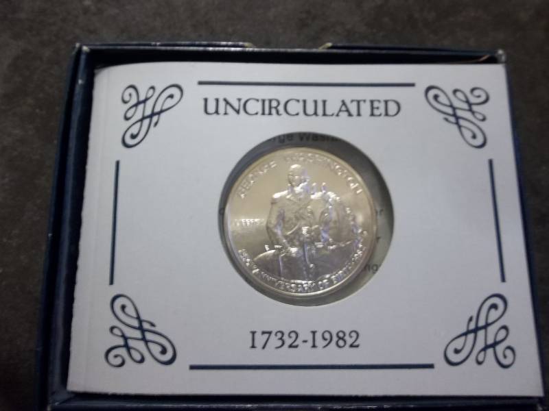 George Washington 250th Anniversary Commemorative Silver Half Dollar